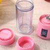 2 Multi-Purpose Portable USB Electric Juicer 6-Blades, Protein Shaker, (380 ML)