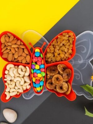 5 Compartment Multipurpose Butterfly Plastic Tray (1 Pc)