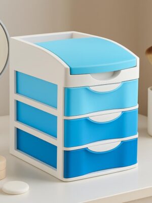 Small Size Cosmetic & Make-up Organizers Drawer (24 cm,22 cm,15 cm) Plastic Free Standing Chest of Drawers