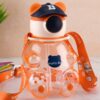 Unique Teddy Bear Kids Water Bottle with Straw & Strap for Girls & Boys 750 ml Water Bottle