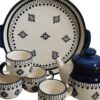 Hand Painted kitchenware Ceramic Tea Kettle Set | Morning Tea Set | Tea Cup Set | 4 Cups ONE Kettle and ONE Tray