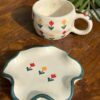 Evergreen Flora Mug and Saucer