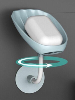 Soap Dish Wall Mounted Soap Dish No-Drilling Soap Holder Self Draining Waterfall Soap Tray Bar Soap Holder for Shower