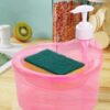 2 in 1 Double Layer Liquid Soap Dispenser with Pump & Sponge (15x16x17 cm) 1000 ml Liquid, Gel, Soap, Lotion Dispenser