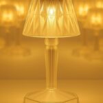 2in1 Transparent Mini Crystal Table Lamp with Reflection Light