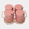 4-Piece Sugar Bowls Set With Holder