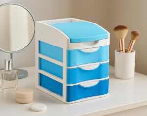 Small Size Cosmetic & Make-up Organizers Drawer (24 cm,22 cm,15 cm) Plastic Free Standing Chest of Drawers